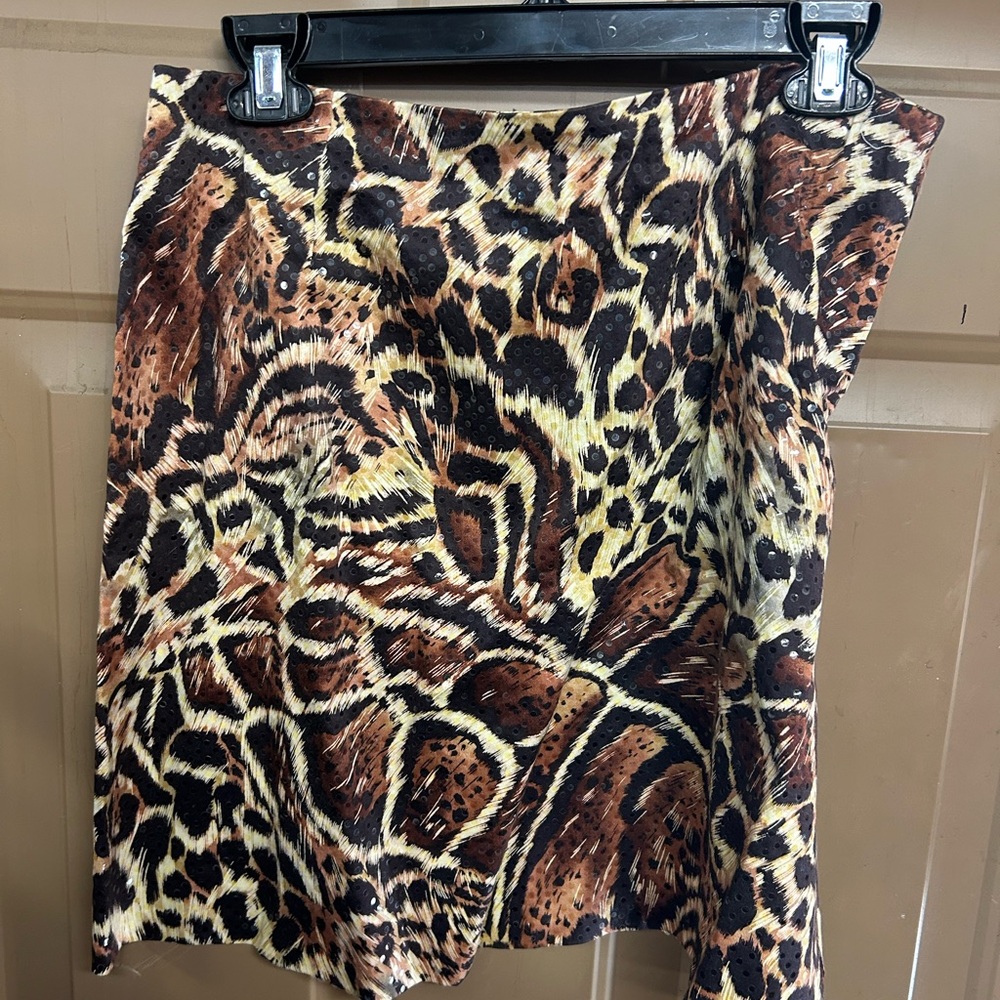 Cache Wild Animal Print Mini Skirt